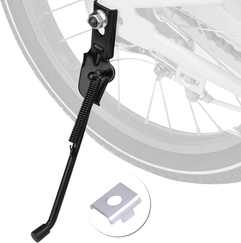 SEISSO Bike Kickstand, Kickstand for Kids bike 12" Wheel, Rear Mount Bicycle Cycle Kick Stand for 12in Boys Girls Bikes, Replacement for Training Wheel - Image 1